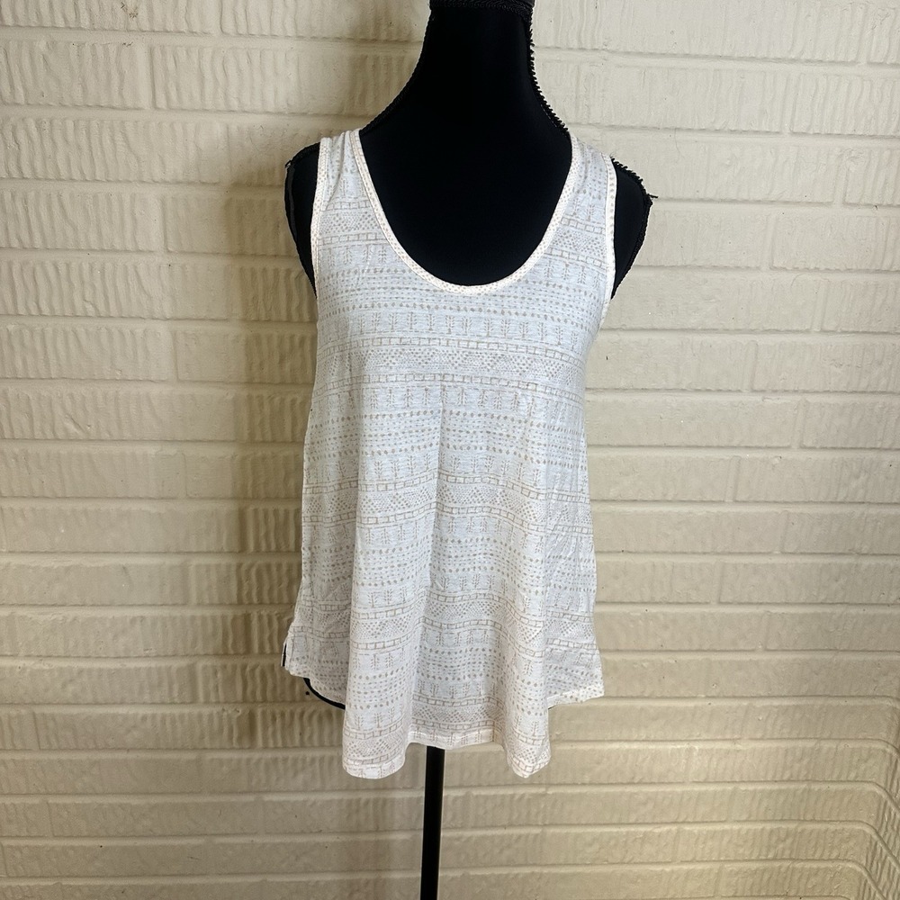 Toad&Co Bianca Tank Top Sz XS Organic Cotton Scoop Neck Light Pink Open Back